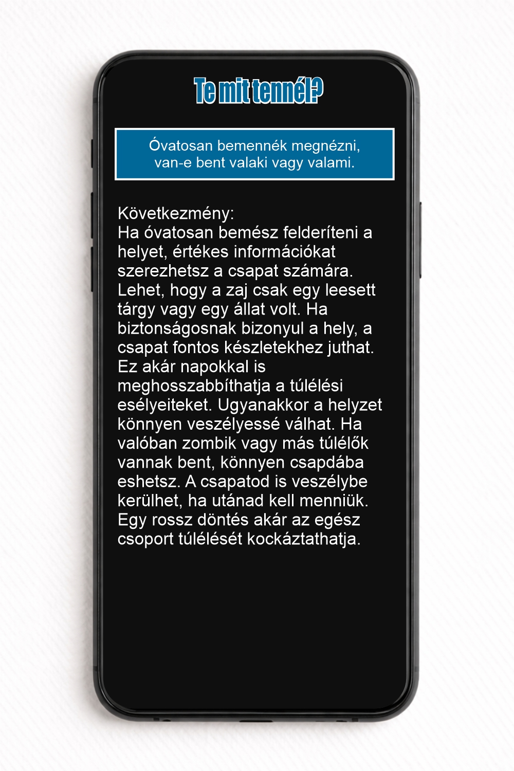 Te mit tennél? (Túlélés) – NFC Kártya - Image 3